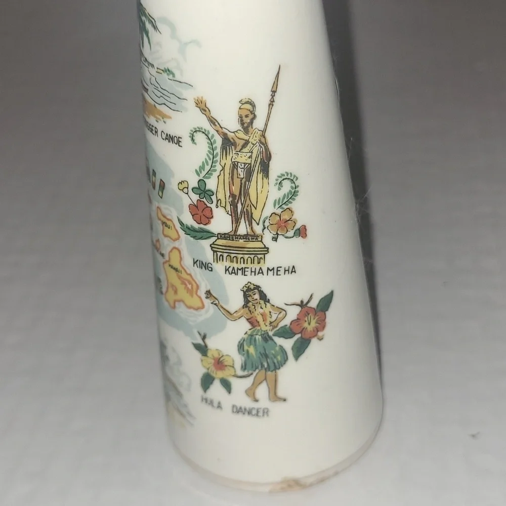 Salt & Pepper Shaker Hawaiian Souvenir purchased 1966 Ceramic Vintage